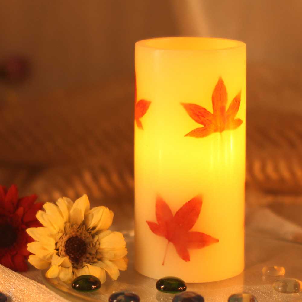 【一件代发】干花电子定时蜡烛 情人节生日家居装饰工艺蜡烛