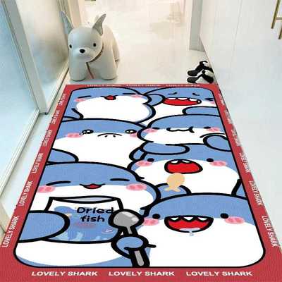 PVC防滑耐磨防抓好清洗可做爬行垫新款轻奢高级感入户门地垫地毯