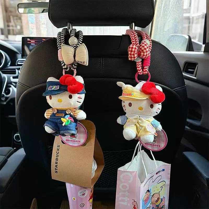 车载挂钩汽车座椅后背挂钩可爱Kitty多功能车挂置物挂钩车载装饰