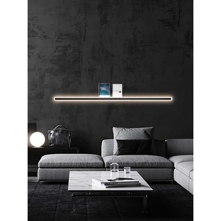 极简长条壁灯现代简约一字线形轻奢横向客厅沙发背景墙卧室床头灯