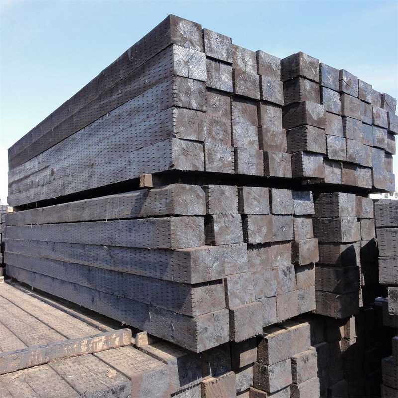 矿大防腐油浸枕木熏蒸木方大型机械轨道桥梁枕木