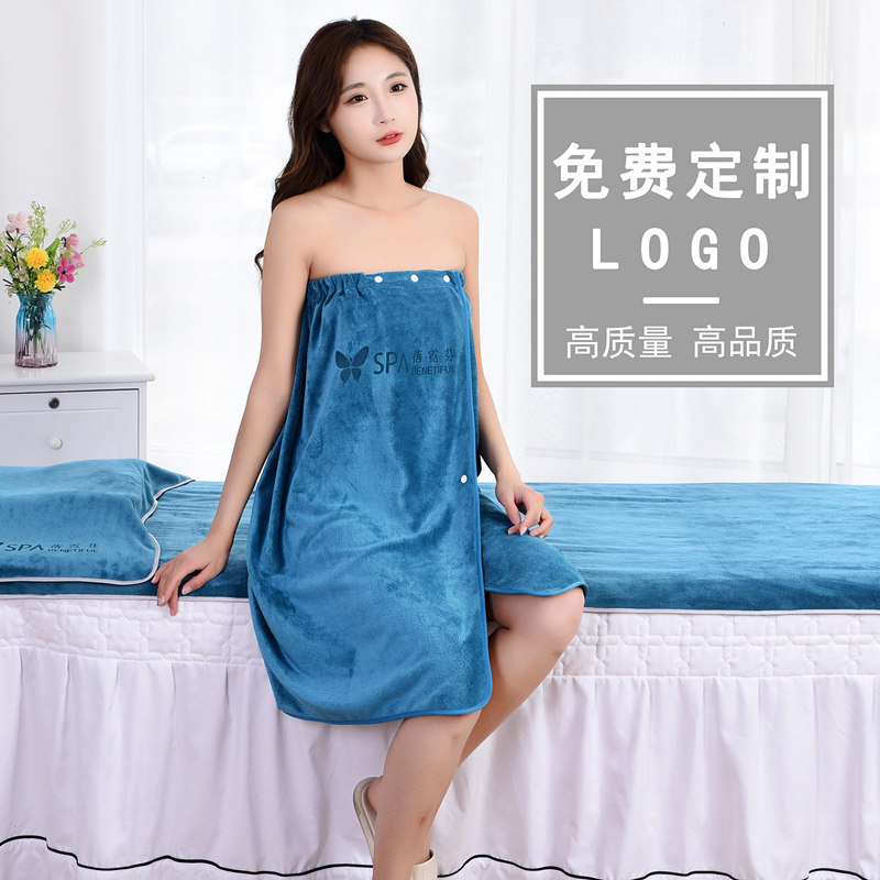 美容院客人浴裙衣服可穿可裹非纯棉吸水浴袍速干大毛巾不掉毛浴巾