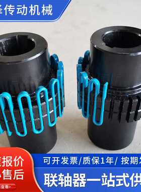 蛇形弹簧联轴器 带罩壳 JS蛇簧联节器 起重机械用传动件 电机