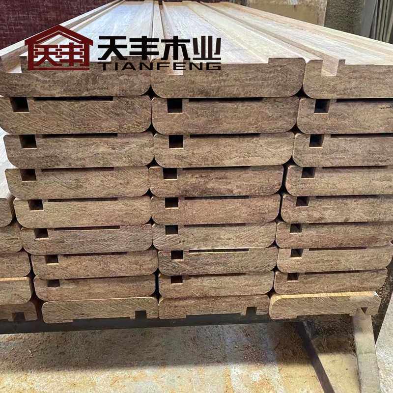 户外瓷态竹木地板 高耐竹木扶手栏杆厂家  可配色加工