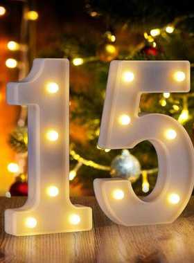 亚马逊Christmas Halloween Marquee Numbers 15th Birthday