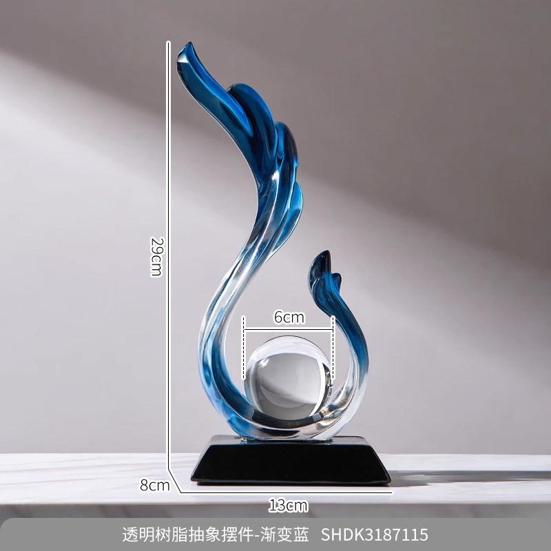 轻奢高档a八方来财招财艺术摆件客厅酒柜电视柜办公室高级感装饰