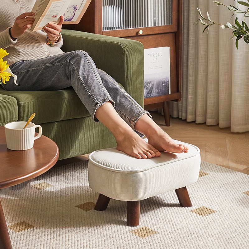 家用进门实木换鞋凳m门口玄关穿鞋凳客厅凳软包带提手矮凳小凳子