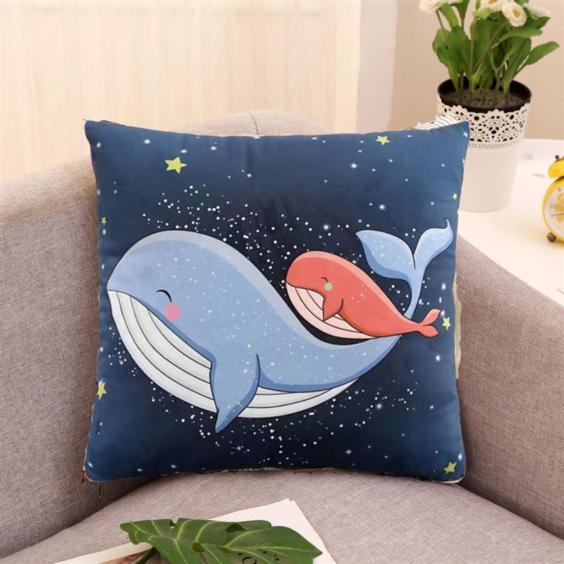 苒讯抱枕被子两用靠垫被s沙发办公室午休靠枕头空调被车载靠背毛