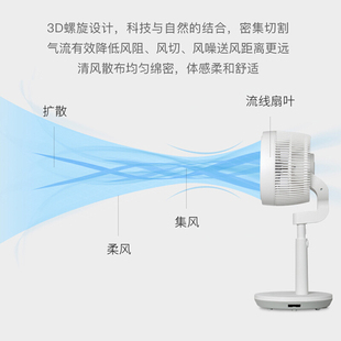 家用办公室落地扇节能静音涡轮对流大风力空气循环风扇 星钻日式