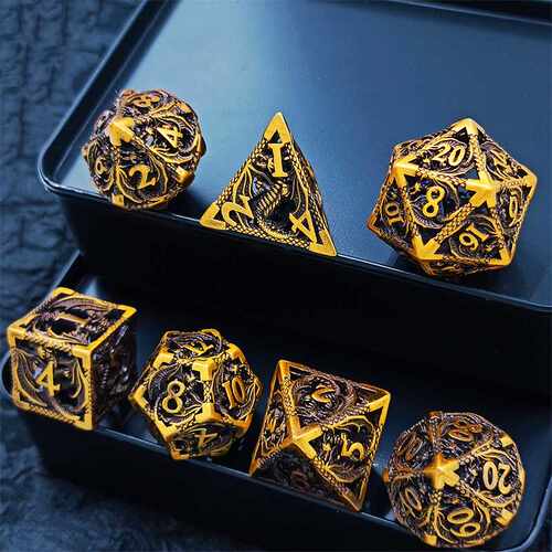 外贸直销金属空心骰子 TRPG 角色扮演 dnd 桌面游戏筛子