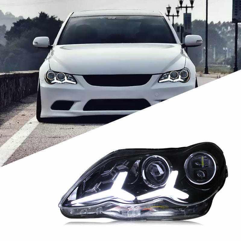 05-09款老锐志大灯总成改装全LED大灯飞机款日行灯流光转向灯