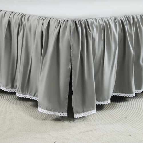 外贸跨境货源荷叶边床裙Ruffle Bed Skirt with Split Corner