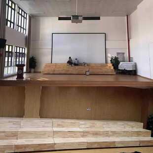 文工团合唱演出比赛用大合唱排练台阶 樟子松抽拉式合唱站台三层