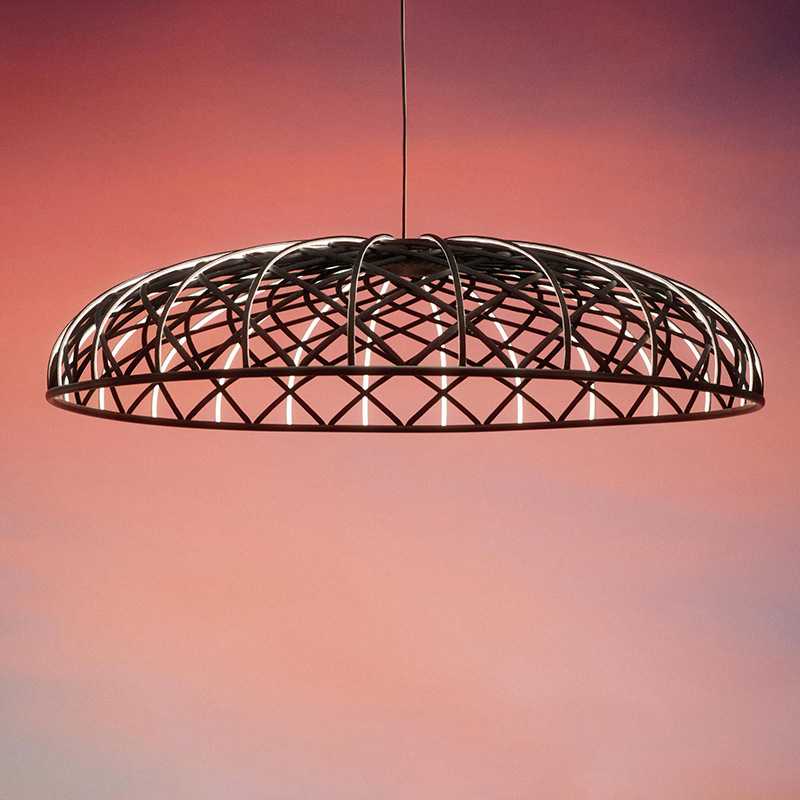 北欧客厅餐厅圆形创意主卧室书房现代简约编织线条造型装饰吊灯