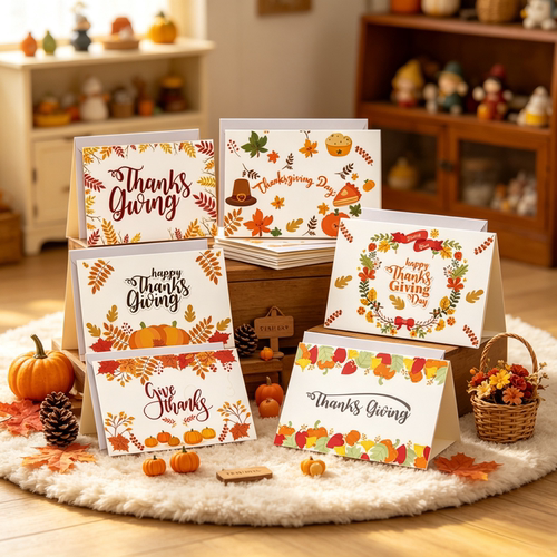 6张氛围感恩节Thanksgiving贺卡