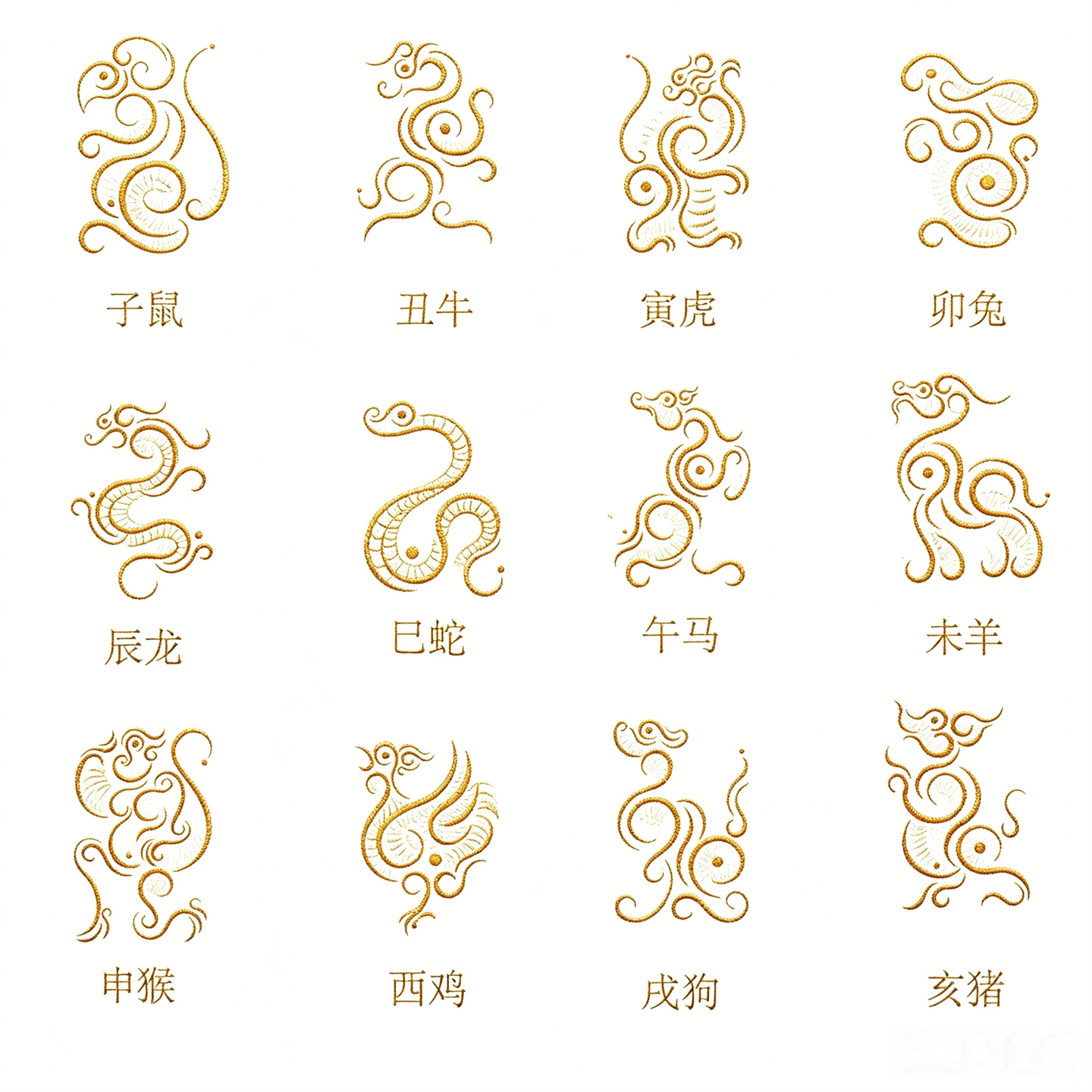 12生肖水溶布手工刺绣DIY水溶布