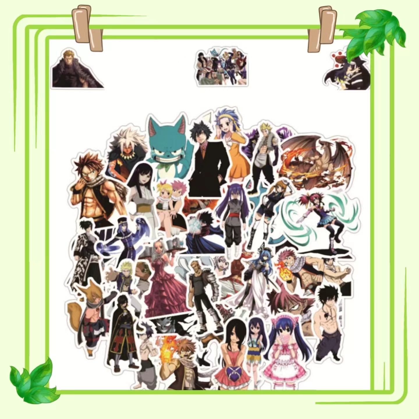 50张妖精的尾巴日漫涂鸦简约风格装饰手机笔记本水杯饭卡行李箱房间冰箱窗户玻璃高清高品质DIY防水贴画贴纸,文具电教/文化用品/商务用品,贴纸/立体贴纸,淘宝优惠券,粉丝福利购,淘宝优惠卷