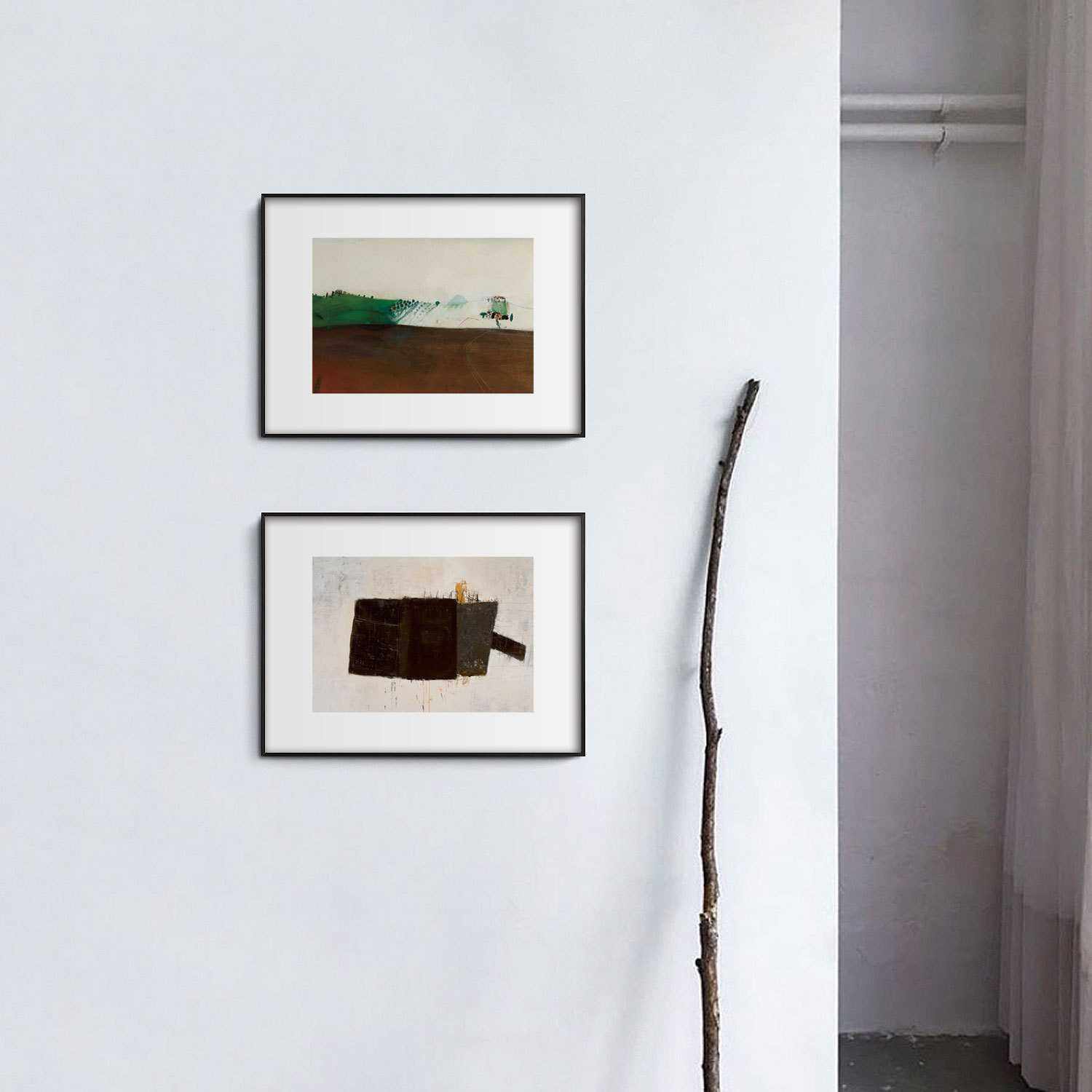 现代大师小众抽象装饰画客厅双联玄关挂画民宿卧室壁画样板房酒店