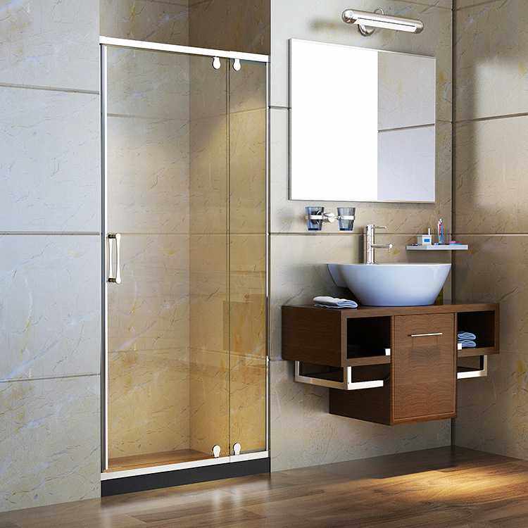 厂家直供特殊款式淋浴房 不锈钢轨特色玻璃门防爆玻璃门淋浴房