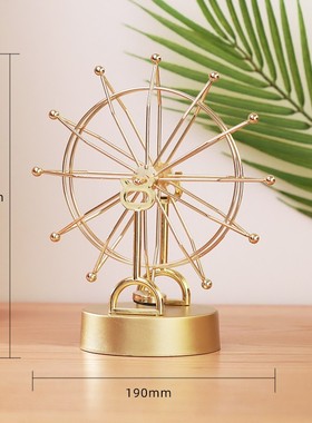 摩天轮永动机仪创意科技摆件牛顿摆办公室桌面客厅家居装饰品摆设