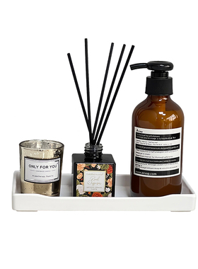 样板间卫生间摆件浴室柜洗手台洗漱套装托盘香薰饰品酒店民宿软装