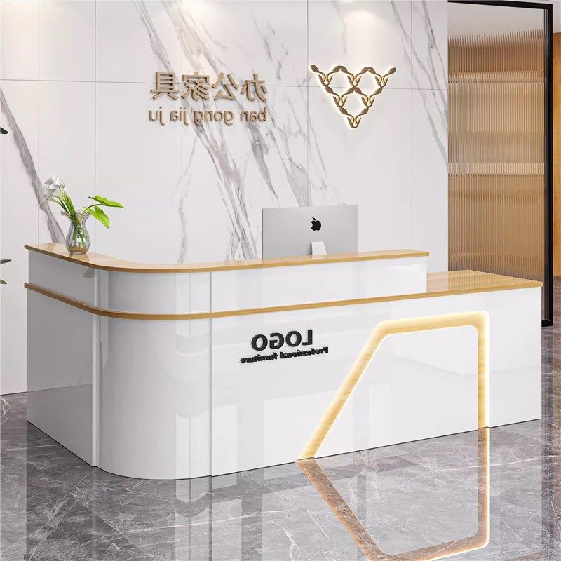 前台桌吧台收银台公司办公接待台转角圆弧服装店铺美容院超市柜台,商业/办公家具,收银台,淘宝优惠券,粉丝福利购,淘宝优惠卷
