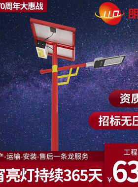 6米太阳能路灯LED光伏路灯30W40W60W厂家新农村道路灯户外7米8米