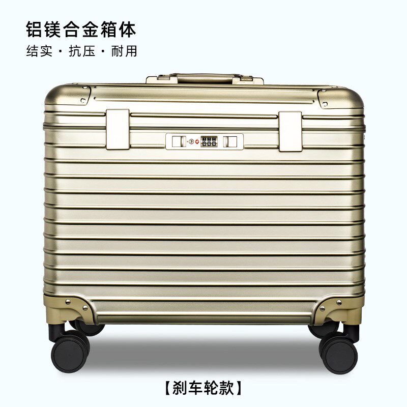 新款刹车轮铝镁合金摄影箱相机拉杆箱器材工具箱男女万向轮登机箱