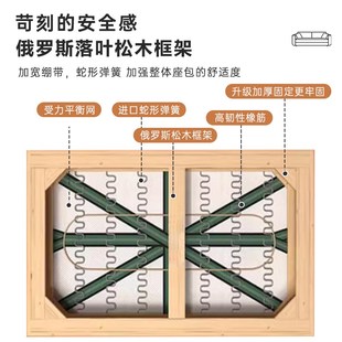 极简布艺沙发客厅2025新款 意式 小C户型简约奶油风三人直排帆船沙