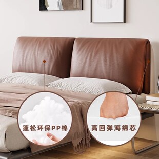 现代床头软包靠垫猫爪皮靠包卧室塌塌米木床头板大象X耳朵软包靠