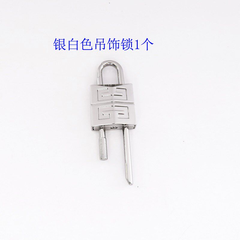 包五金配件银白色K金色吊饰锁方形锁链条钩扣法棍包装饰肩带手挽