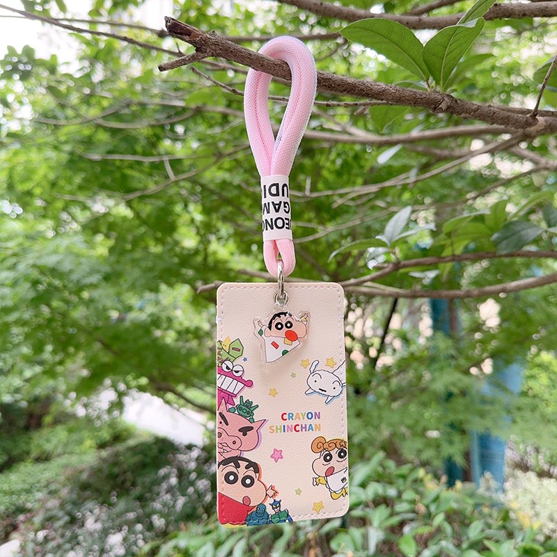 2卡位卡套分隔j式可爱学生饭卡校园挂脖绳链地铁公交工作证件小新