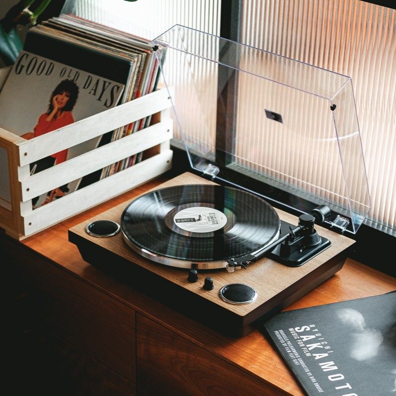 正品赛塔林MANTY三代黑胶唱片机木质复古留声机蓝牙李现同款音箱