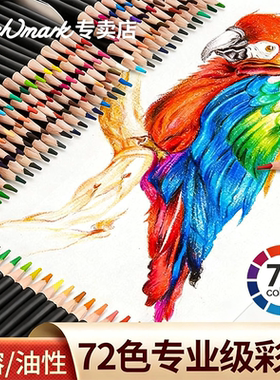 Touchmark彩铅美术生专用油性水溶性彩色铅笔48色72色专业涂色套装小学生初学绘画儿童画画彩笔画笔美术素描
