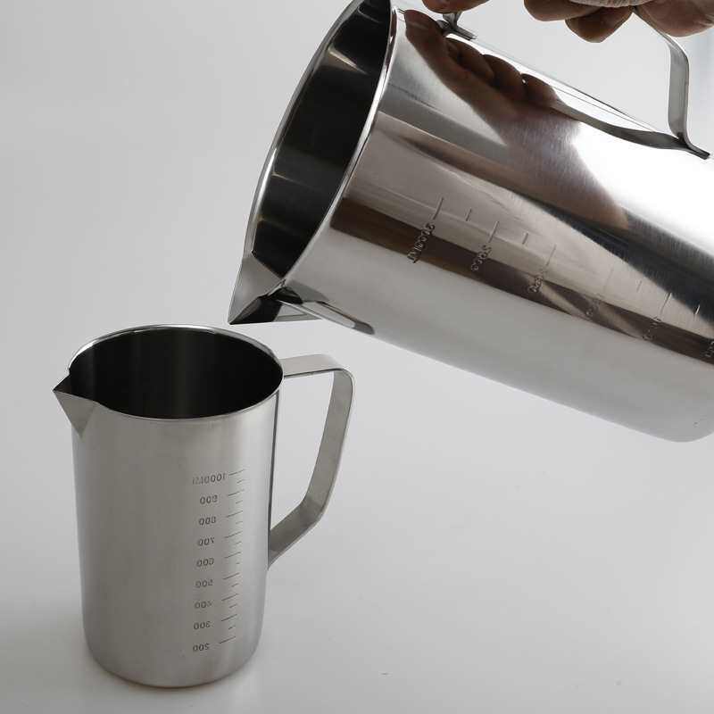 高品质304不锈钢量杯3000ML带刻度烧杯烘杯液体液体量杯