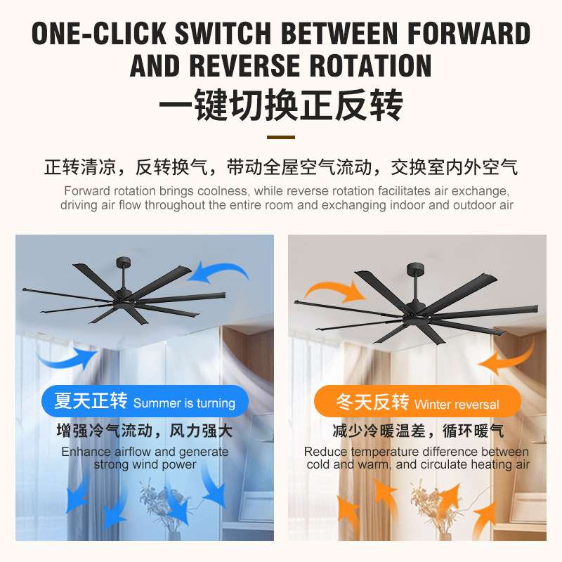 铝叶大吊扇客厅灯现代简约商用静音吊扇灯北欧餐厅电扇吊灯