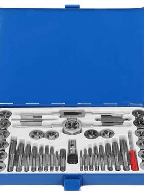 厂家直销40pc件套丝锥板牙组套 手用扳手板牙绞手公制丝攻组合套