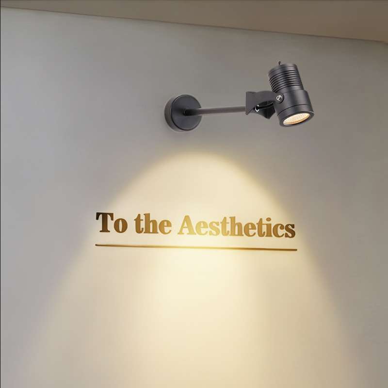 LED门牌射灯户外招牌广告灯室外防水店铺门面牌匾伸缩长杆展览灯