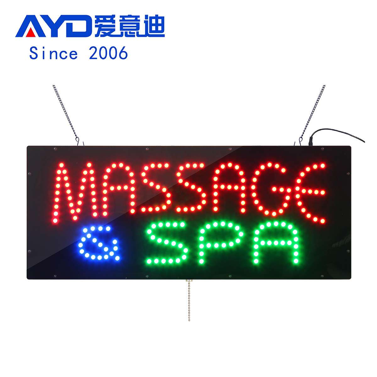 MASSAGE灯牌LED SPA SIGN按摩店发光字灯箱亚克力艺术字招牌