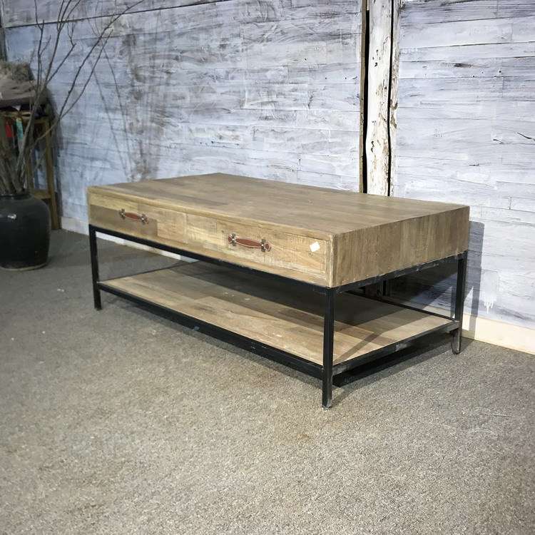 工业风实木木头家具复古做旧铁木结合出口外贸家具厂家 直销