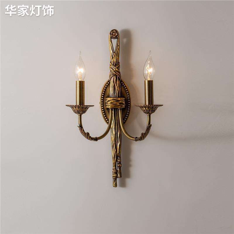 法式全铜壁灯欧式奢华新古典客厅卧室床头灯别墅美式楼梯艺术壁灯