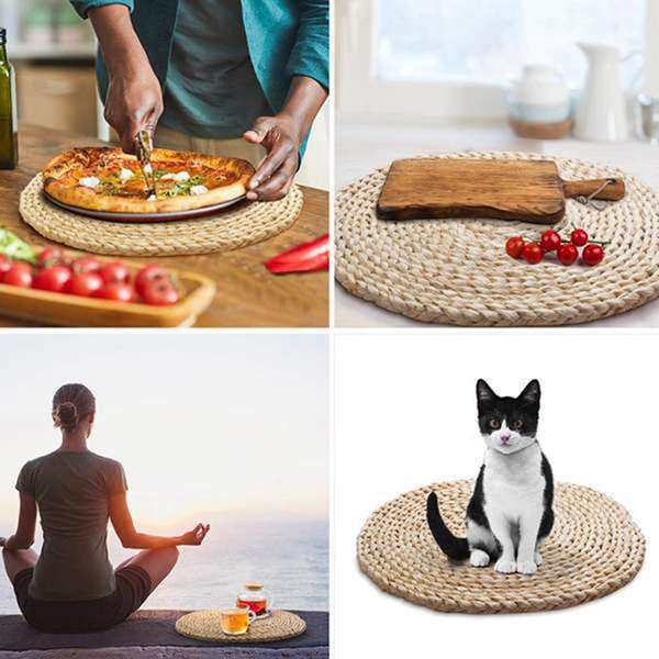 4个日式家居天然玉米皮手工草编餐垫加厚隔热垫家用耐热锅垫桌垫,鲜花速递/花卉仿真/绿植园艺,割草机/草坪机,淘宝优惠券,粉丝福利购,淘宝优惠卷