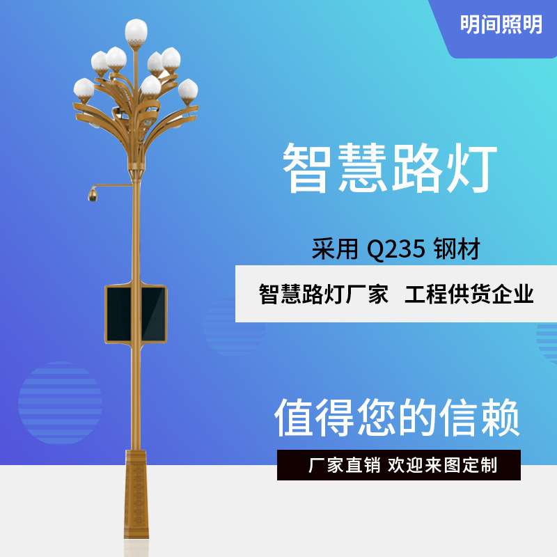 供应智慧城市LED路灯旅游景区商业街道路照明多功能灯杆超亮节能