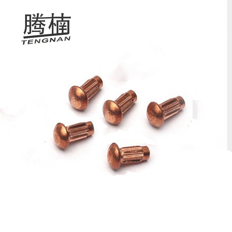 腾楠标牌铆钉紫铜铆钉GB827滚花铭牌半圆头大头铆钉M2M25M3M4