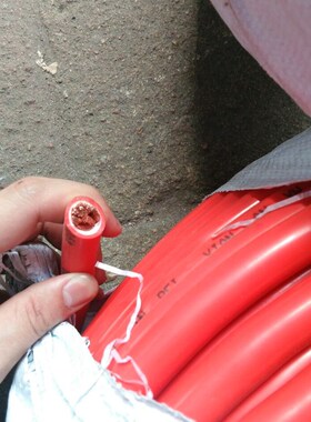 70平方 无氧铜国标红色火牛线 70平方红色电镀专用导电线 火牛线