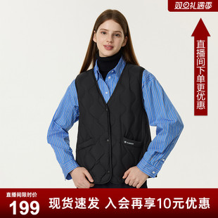 v领便携舒适内恤春秋坎肩 羽绒马甲女短款 新款 坦博尔25年秋季