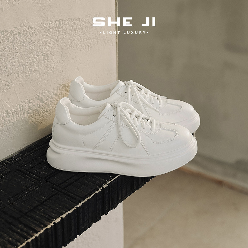 SHEJI奢季经典款休闲小白鞋