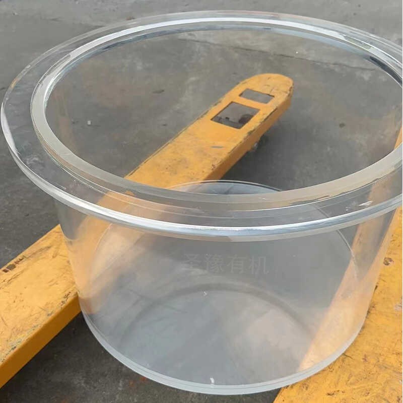 超高清纯透明有机玻璃管空心亚克力圆柱形水桶透光灯罩防尘展示罩