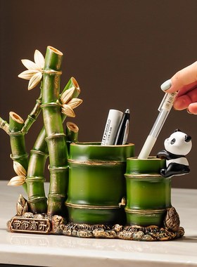 节节高升笔筒轻奢高级感桌面摆件办公室送领导送老师学生开学礼物