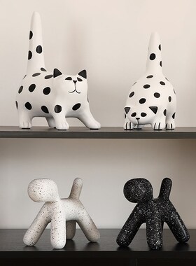 现代客厅艺术家居装饰摆件小众高级感电视酒柜样板间摆设乔迁礼物